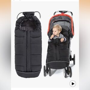 Black Stroller Footmuff